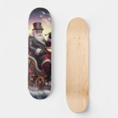 Santa/Rendier steampunk Kerstmis/winter Persoonlijk Skateboard (Voorkant)