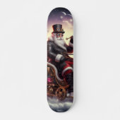 Santa/Rendier steampunk Kerstmis/winter Persoonlijk Skateboard (Voorkant)