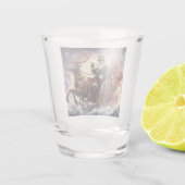 Santa/Rendier steampunk Kerstmis/winter Shot Glas (Achterkant)