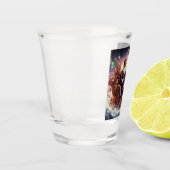 Santa/Rendier steampunk Kerstmis/winter Shot Glas (Links)