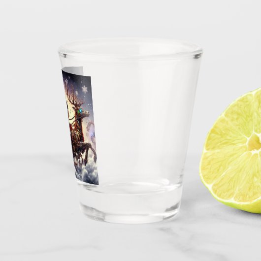 Santa/Rendier steampunk Kerstmis/winter Shot Glas (Rechts)