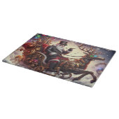 Santa/Rendier steampunk Kerstmis/winter Snijplank (Hoek)