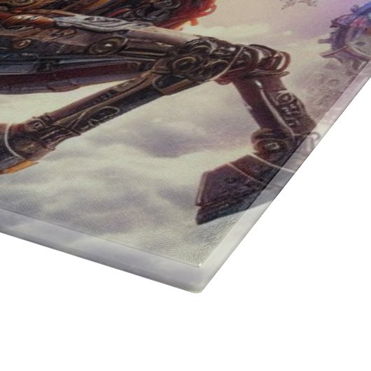 Santa/Rendier steampunk Kerstmis/winter Snijplank (Hoek)