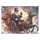 Santa/Rendier steampunk Kerstmis/winter Tafelkleed (Voorkant (Horizontaal))