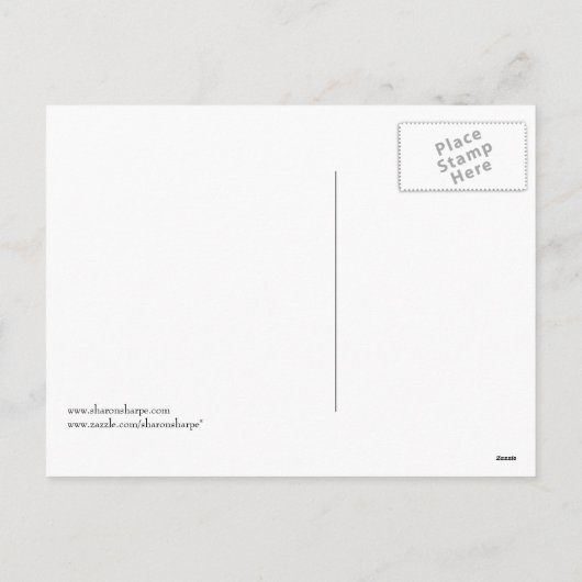 SANTA & RENDIER & TEKST van SHARON SHARPE Feestdagenkaart (Achterkant)