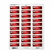 Santa & rendieren in een slee Adresetiketten Etiket (Full Sheet)