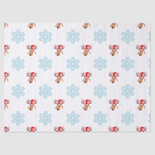 santa rendierpapier tissuepapier (Voorkant)