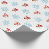 santa rendierverpakkingspapier cadeaupapier (Hoek)