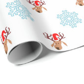 santa rendierverpakkingspapier cadeaupapier (Rol Hoek)
