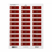  Santa retour adreslabel Etiket (Full Sheet)