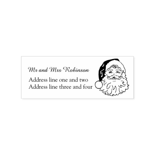  Santa retouradres Rubberstempel (Gestempeld)