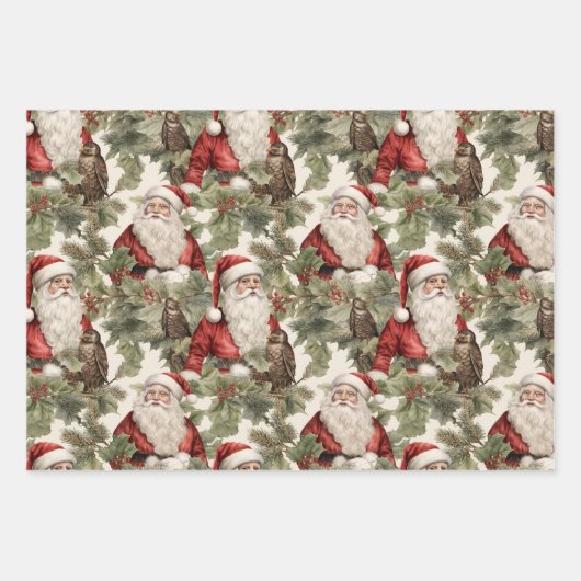 Santa Retro inpakpapier (Voorkant 2)
