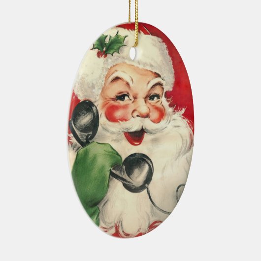 Santa Retro  Keramisch Ornament (Rechts)