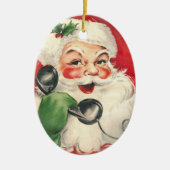 Santa Retro  Keramisch Ornament (Voorkant)