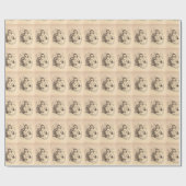 Santa, , Retro, kerstpapier Cadeaupapier (Vlak)