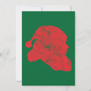 Santa (Retro Letterpress-stijl) Feestdagenkaart