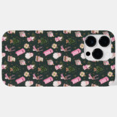  Santa Retro Roze Kerst Custom Monogram Case-Mate iPhone Case (Achterkant (horizontaal))