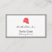 Santa Retro Silhouette Visitekaartje (Voorkant)