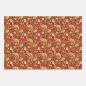  Santa Retro Xmas Kerstmis Patroon No1 Inpakpapier Vel (Voorkant)