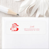Santa Return Address Holiday Etiket (Insitu)