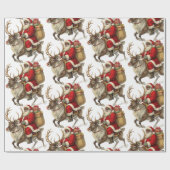 Santa Return Address Label Cadeaupapier (Vlak)