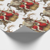 Santa Return Address Label  Cadeaupapier (Hoek)