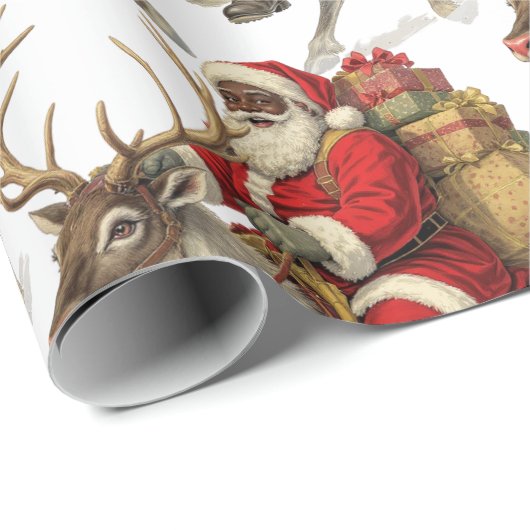 Santa Return Address Label  Cadeaupapier (Rol Hoek)