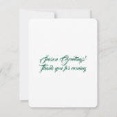 Santa Return Address Label  RSVP Kaartje (Achterkant)