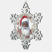 Santa Return Address Label  Tin Sneeuwvlok Ornament (Rechts)