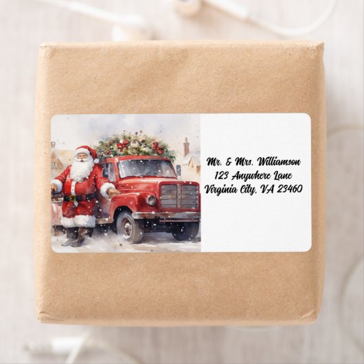 Santa Return Adres Label (Insitu)