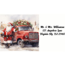 Santa Return Adres Label
