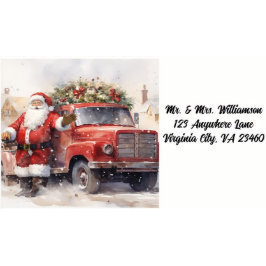 Santa Return Adres Label