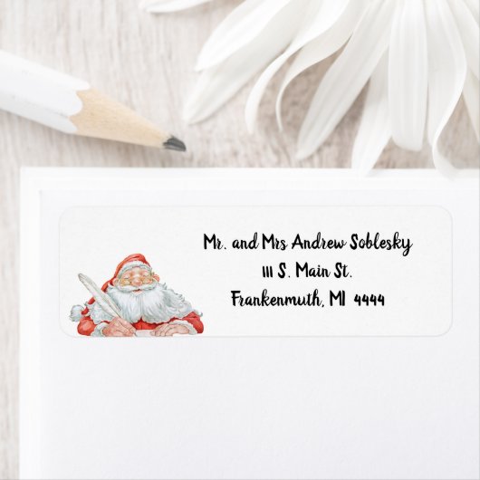 Santa Return Adres Label (Insitu)