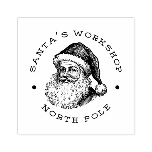 Santa Return-adres Rubberstempel (Afrduk)