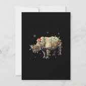 Santa Rhino-kerstlampjes Rhino Lover Xmas Funn Kaart (Voorkant)