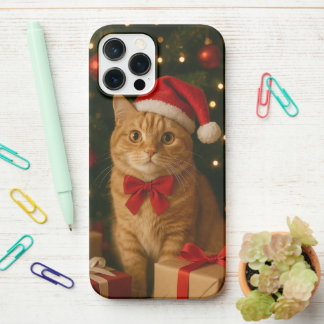 Santa Ribbon Cat iPhone 12 Pro Max Case iPhone 12 Pro Max Hoesje