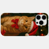 Santa Ribbon Cat iPhone 16 Pro Max Case (Achterkant (horizontaal))