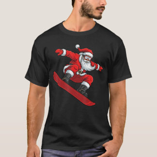 Santa Ride Snowboard Funny Christmas Freestyle Sno T-shirt