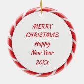 Santa Rides a Unicorn Cute Keramisch Ornament (Achterkant)