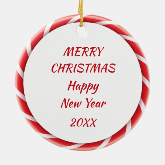 Santa Rides a Unicorn Cute Keramisch Ornament (Achterkant)