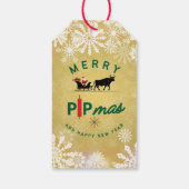 Santa Riding a Bull Sleigh – Forex Pipmas Gift Cadeaulabel (Achterkant)