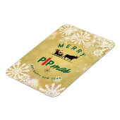 Santa Riding a Bull Sleigh – Forex Pipmas Gift Magneet (Linkerzijde)