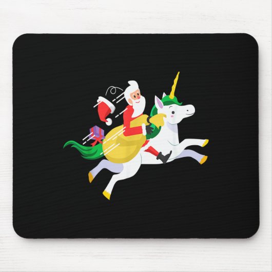 Santa Riding A Unicorn Funny Christmas Gift  Muismat (Voorkant)