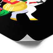 Santa Riding A Unicorn Funny Christmas Gift Poster (Hoek)