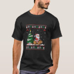 Santa Riding Beaver Tree Lighting Christmas Panama T-shirt<br><div class="desc">Santa Riding Beaver Tree Lighting Christmas Panama</div>