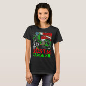 Santa Riding Bicycle Cycling This Is My Christmas  T-shirt (Voorkant volledig)