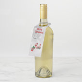 Santa Riding Christmas Peppermint Snoep Train Flessenhanger (Schuin)