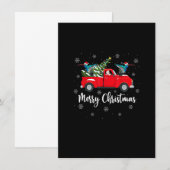 Santa Riding Christmas Tree Truck Hummingbird Chri Kaart (Voorkant / Achterkant)