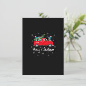 Santa Riding Christmas Tree Truck Hummingbird Chri Kaart (Staand voorkant)