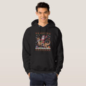 Santa Riding Dinosaur Christmas Art Hoodie (Voorkant volledig)